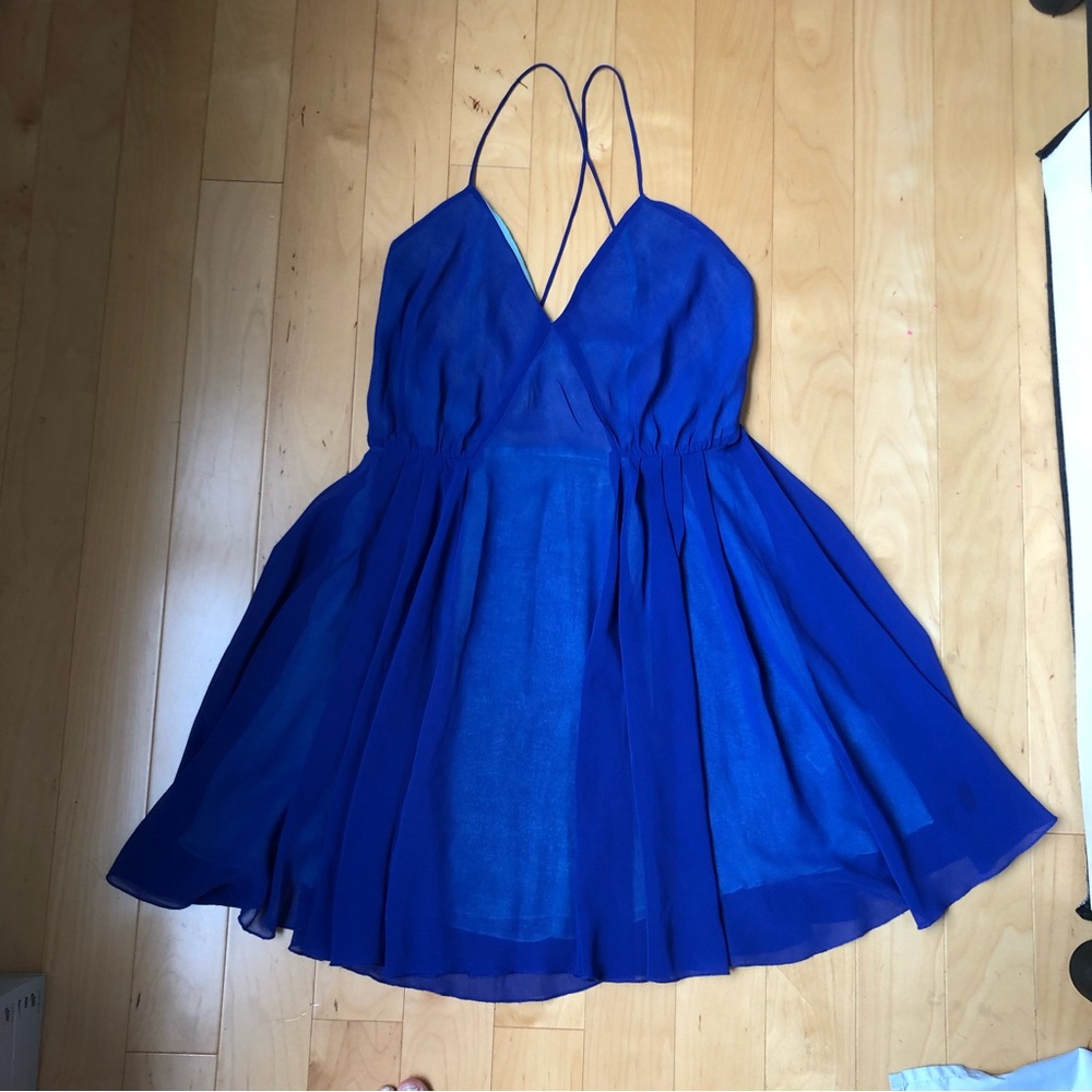 Blue Backless Dress
